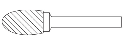 Tungsten Carbide Rotary Burrs - Oval Shape